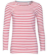 SOL'S Ladies Marine Long Sleeve Striped T-Shirt 01403