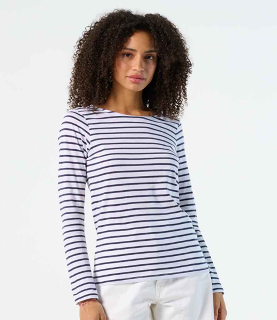 SOL'S Ladies Marine Long Sleeve Striped T-Shirt 01403