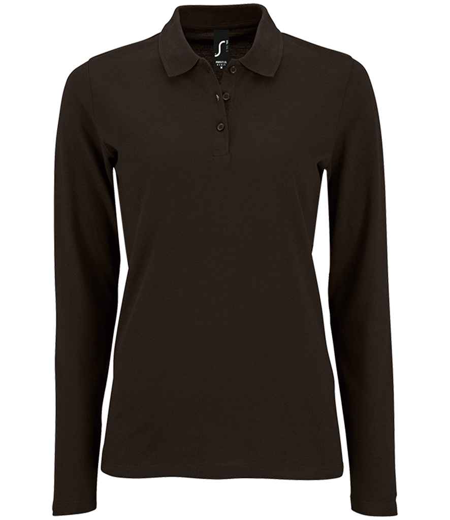 SOL'S Ladies Perfect Long Sleeve Piqué Polo Shirt 02083