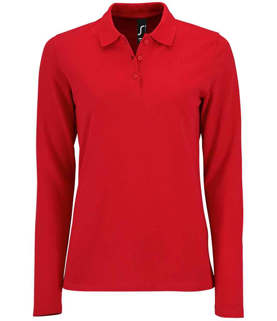 SOL'S Ladies Perfect Long Sleeve Piqué Polo Shirt 02083