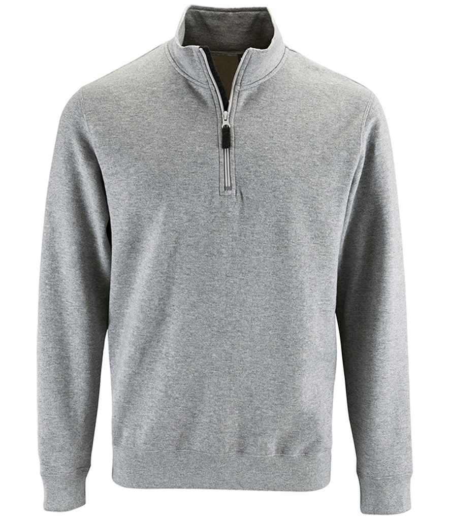 SOL'S Stan Contrast Zip Neck Sweatshirt 02088