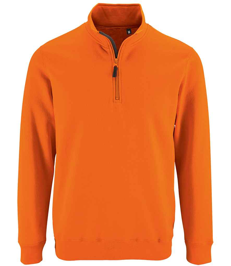 SOL'S Stan Contrast Zip Neck Sweatshirt 02088