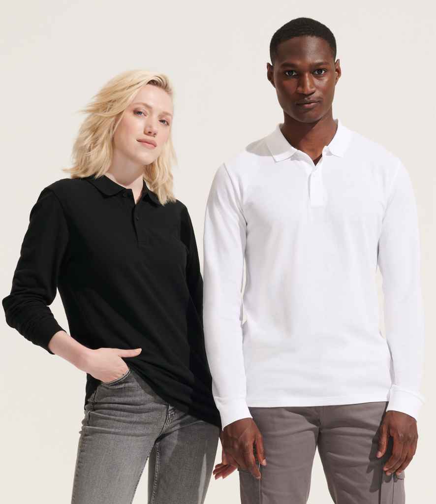 SOL'S Unisex Planet Long Sleeve Piqué Polo Shirt 04241
