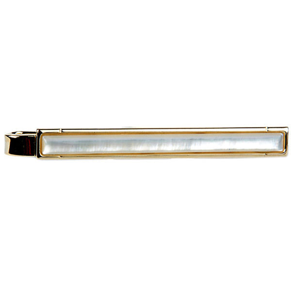 Full Mother of Pearl Gold Plated Tie Slide by Dalaco
