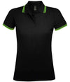 SOL'S Ladies Pasadena Tipped Cotton Piqué Polo Shirt 10578