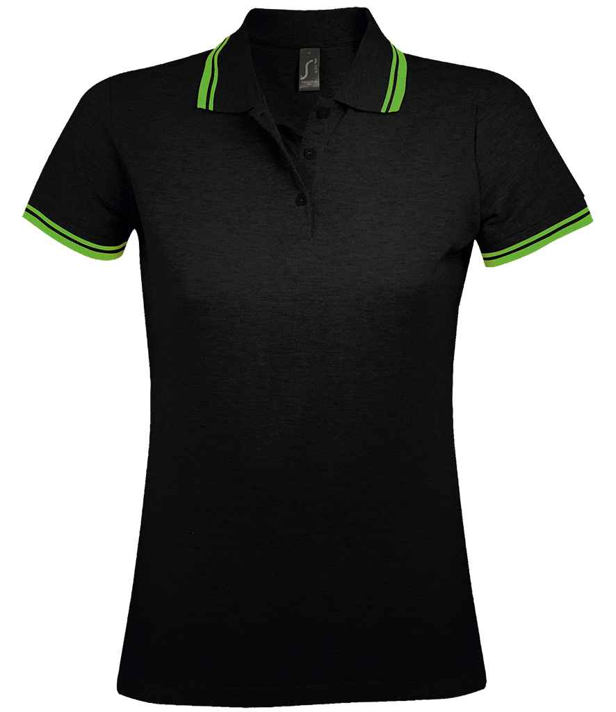SOL'S Ladies Pasadena Tipped Cotton Piqué Polo Shirt 10578