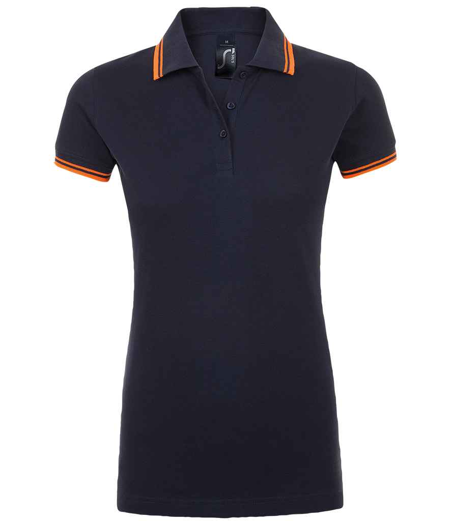 SOL'S Ladies Pasadena Tipped Cotton Piqué Polo Shirt 10578