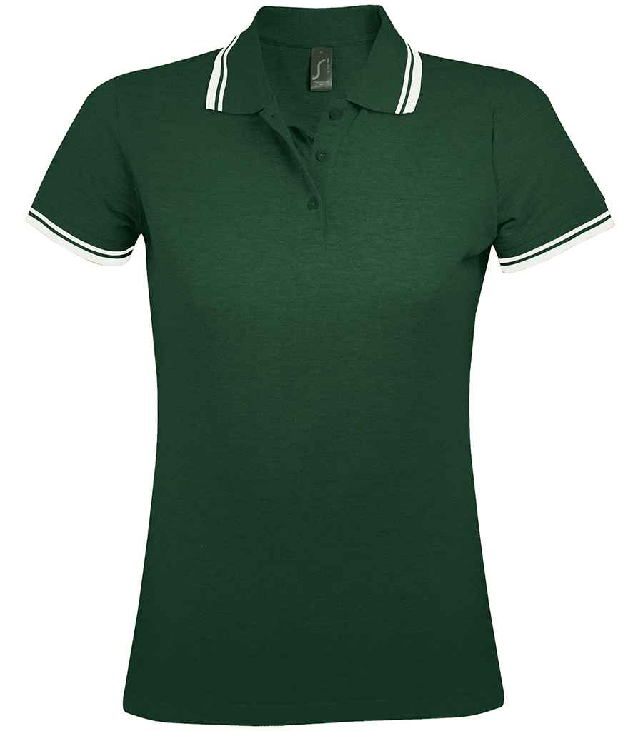 SOL'S Ladies Pasadena Tipped Cotton Piqué Polo Shirt 10578