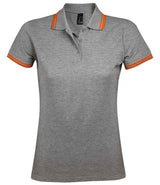 SOL'S Ladies Pasadena Tipped Cotton Piqué Polo Shirt 10578