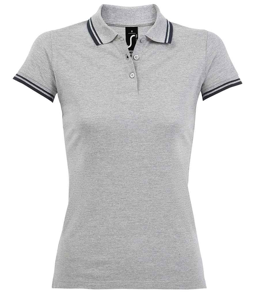 SOL'S Ladies Pasadena Tipped Cotton Piqué Polo Shirt 10578
