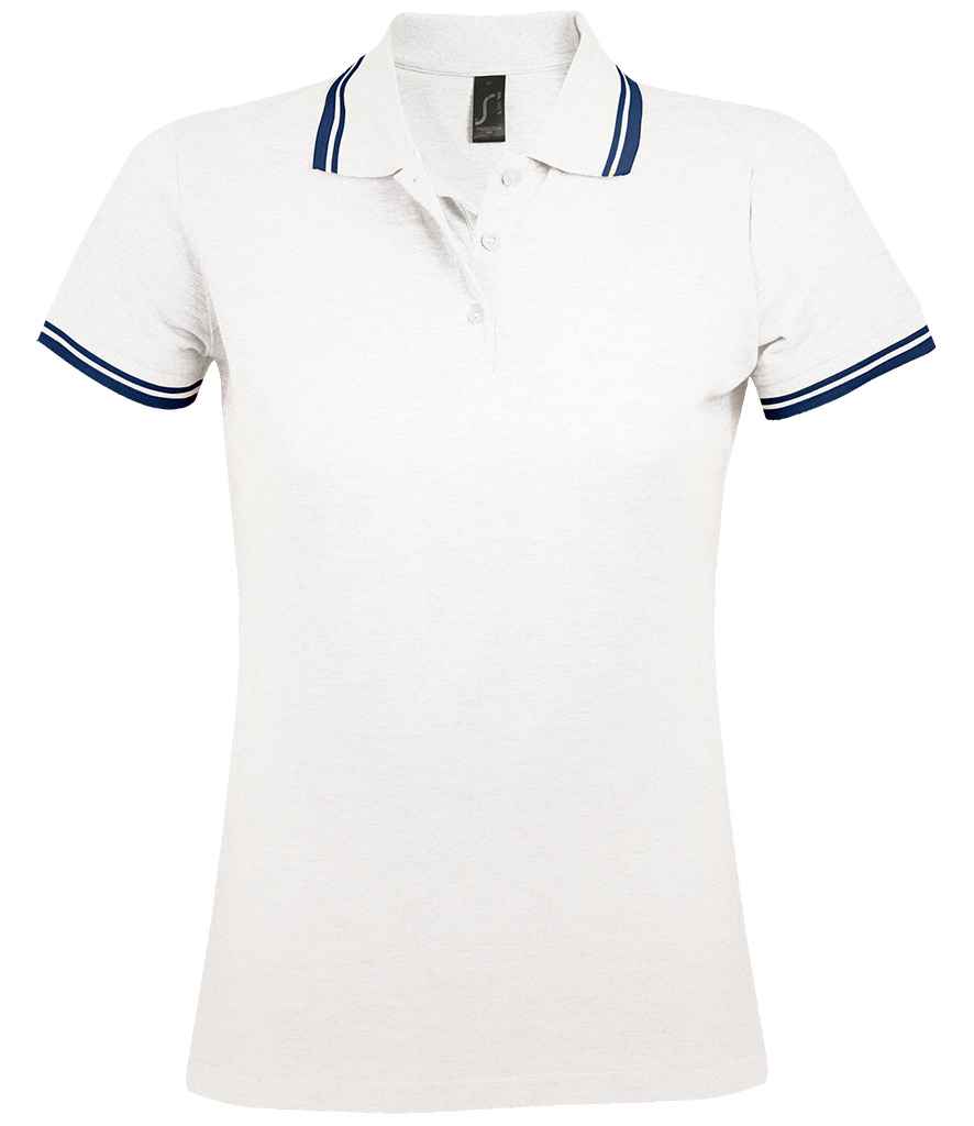 SOL'S Ladies Pasadena Tipped Cotton Piqué Polo Shirt 10578