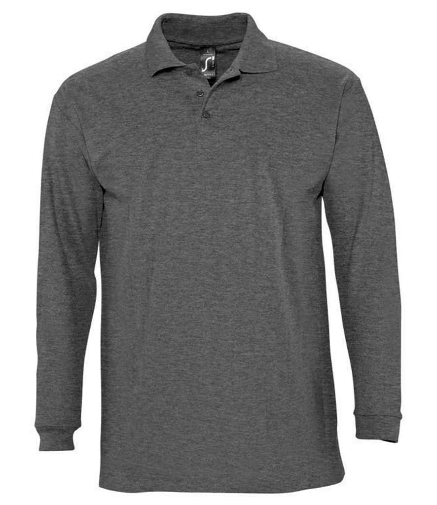 SOL'S Winter II Long Sleeve Cotton Piqué Polo Shirt 11353