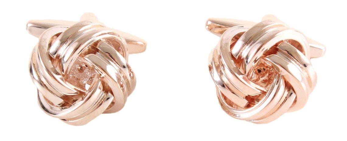 Rose Gold Knot Cufflinks by Dalaco