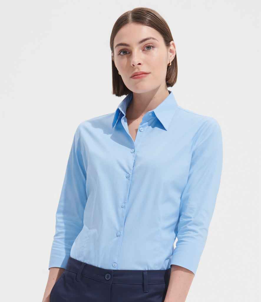 SOL'S Ladies Effect 3/4 Sleeve Fitted Shirt 17010