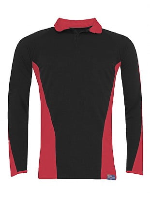 Blue Max Banner International Rugby Shirt 1DX - Black/Scarlet