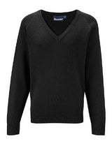 Blue Max Banner 50/50 V Neck Pullover 1WP - Black