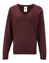 Blue Max Banner 50/50 V Neck Pullover 1WP - Maroon