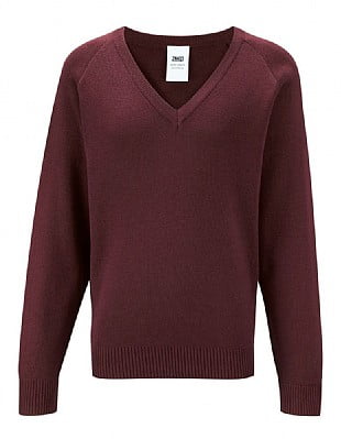 Blue Max Banner 50/50 V Neck Pullover 1WP - Maroon