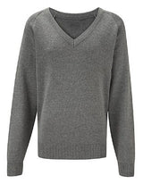 Blue Max Banner 50/50 V Neck Pullover 1WP - Mid Grey