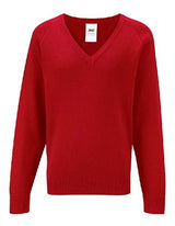 Blue Max Banner 50/50 V Neck Pullover 1WP - Red