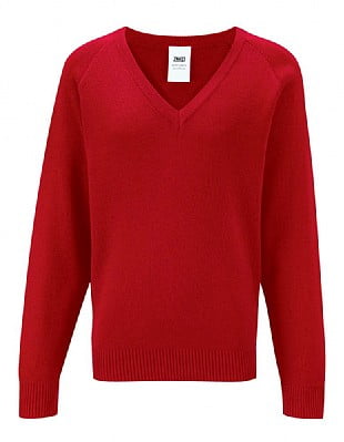 Blue Max Banner 50/50 V Neck Pullover 1WP - Red