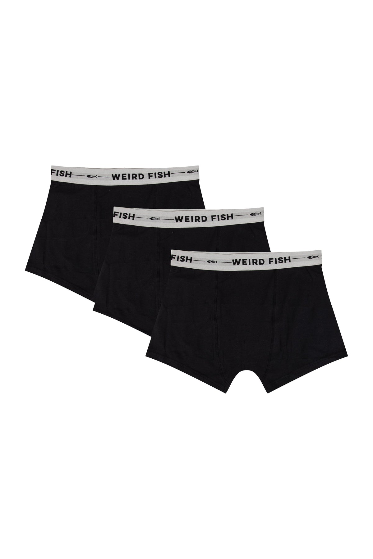 Weird Fish Ashridge Boxer Shorts 3 Pack in Black