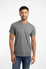 Weird Fish Fished Branded T-Shirt in Ebony Marl