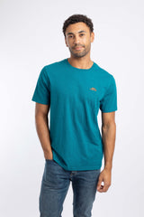 Weird Fish Fished Branded T-Shirt in Sea Blue