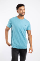Weird Fish Fished Branded T-Shirt in Smoked Blue