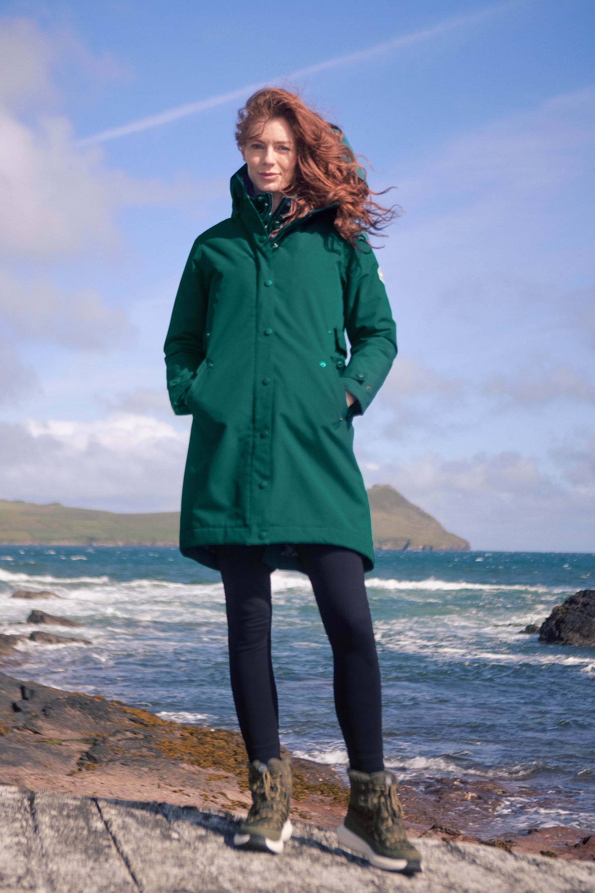 Weird Fish Kenzie Waterproof Coat in Deep Teal