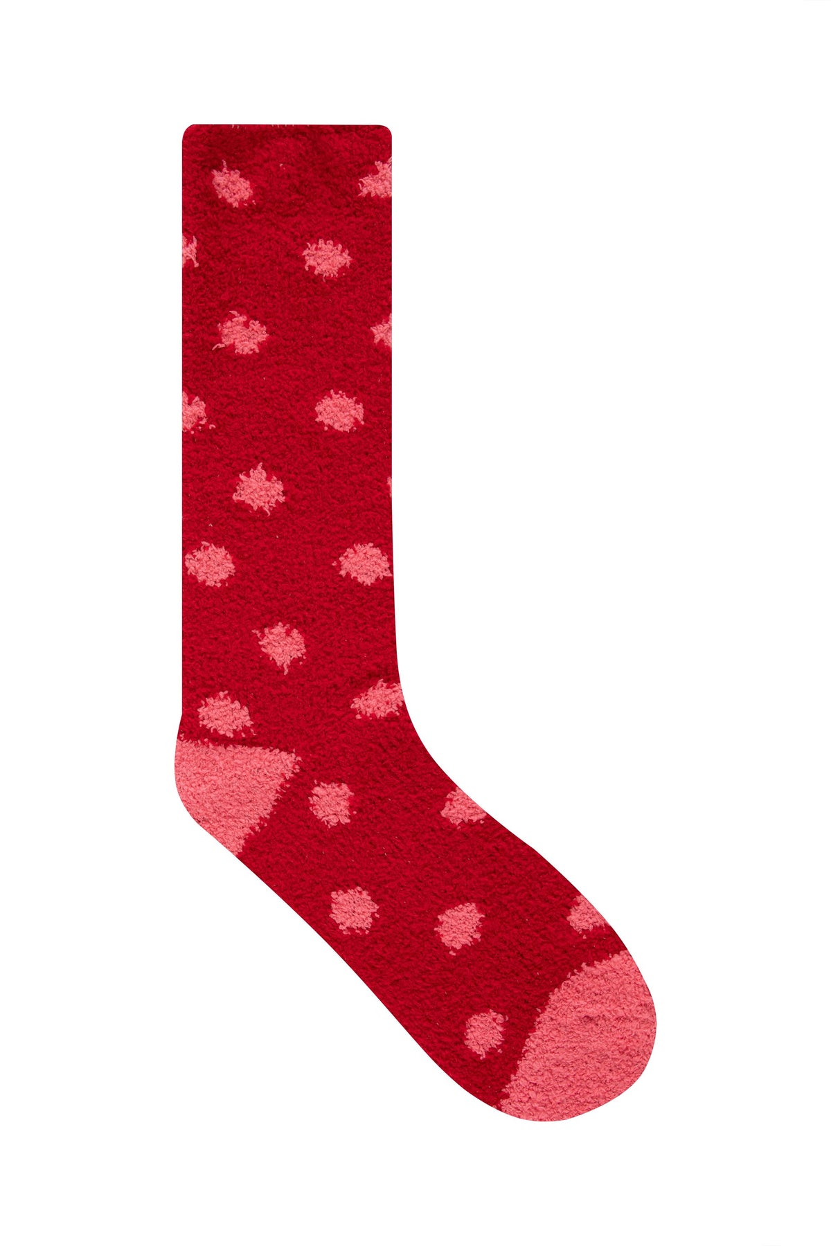 Weird Fish Park Fluffy Socks 2 Pack in Red Grape