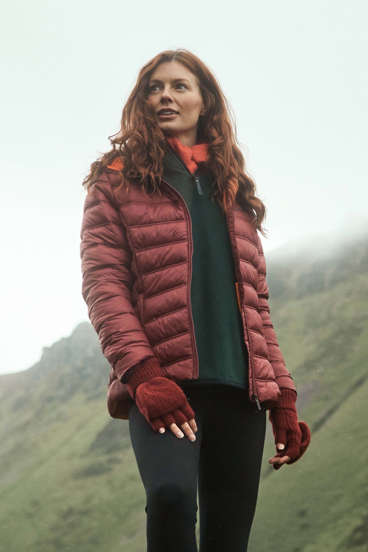 Weird Fish Eshka Lightweight Padded Jacket in Deep Crimson