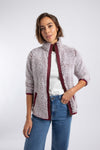 Weird Fish Clove Cosy Full Zip Fleece in Aubergine