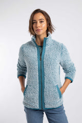 Weird Fish Clove Cosy Full Zip Fleece in Deep Ocean