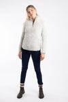 Weird Fish Madi Cosy 1/4 Zip Fleece in Beige
