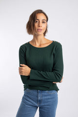 Weird Fish Maine Ribbed Outfitter T-Shirt in Beetle Green