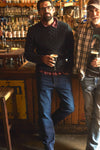 Weird Fish Eddie Straight Leg Denim Jeans in Dark Denim