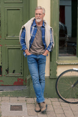 Weird Fish Eddie Straight Leg Denim Jeans in Indigo
