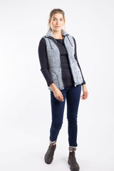 Weird Fish Raia Cosy Fleece Gillet in Navy
