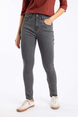 Weird Fish Gerrie Slim Leg Jeans in Dark Grey