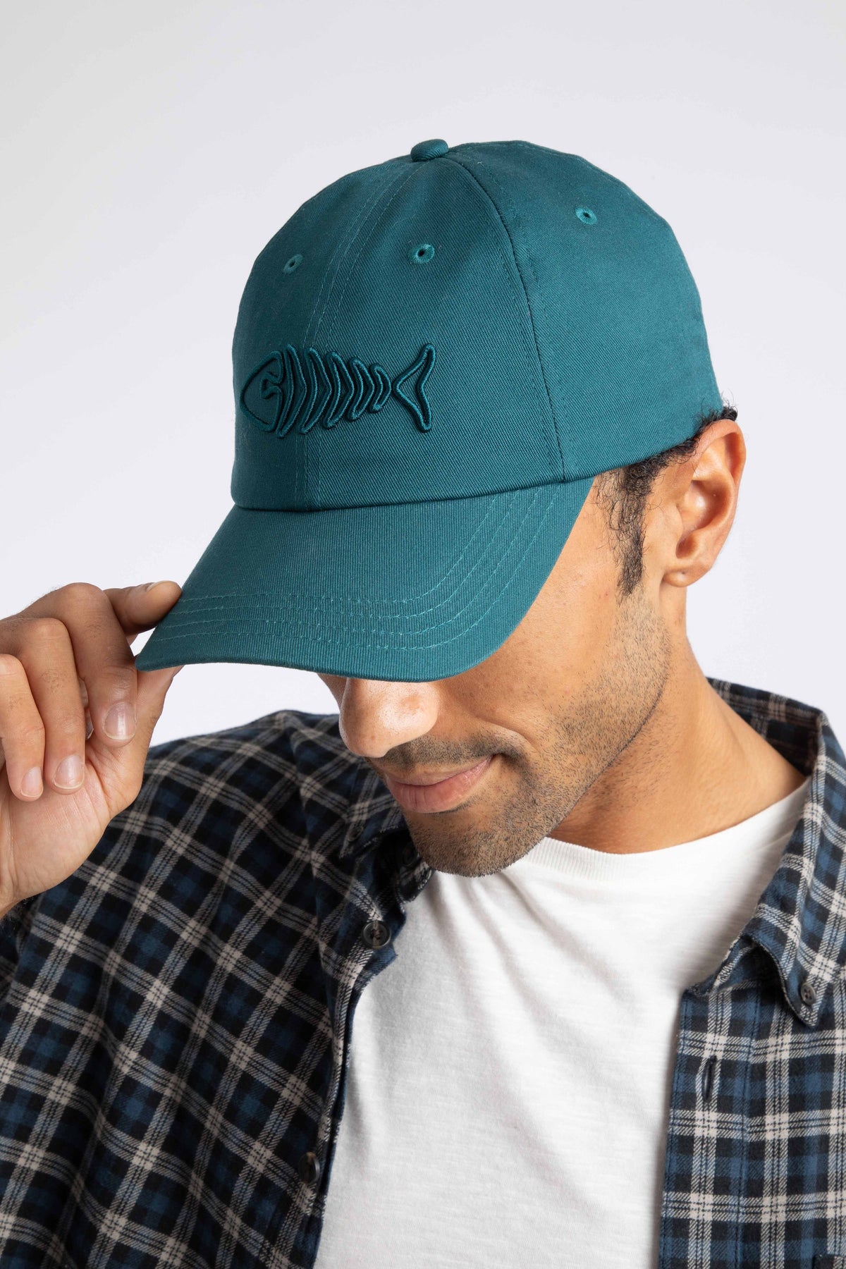 Weird Fish Bude Branded Twill Cap in Deep Teal