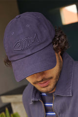 Weird Fish Bude Branded Twill Cap in Navy
