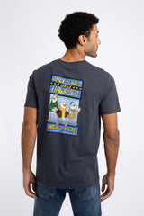 Weird Fish Only Fowls and Hawkses Back Print Artist T-Shirt in Navy