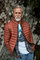 Weird Fish Crantock Lightweight Showerproof Padded Jacket in Conker