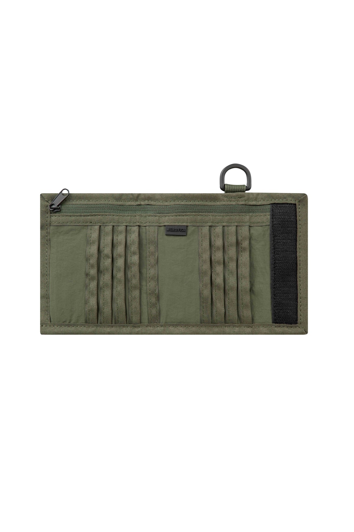Weird Fish Calden Ripper Wallet in Artichoke Green