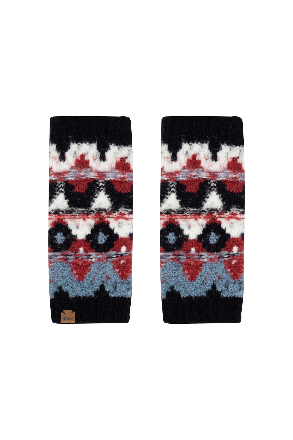 Weird Fish Shutt Fair Isle Wrist Warmers in Navy