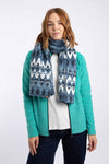 Weird Fish Heathfield Fair Isle Scarf in Ash Blue