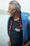 Weird Fish Sun Beam Back Print Graphic T-Shirt in Navy