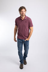 Weird Fish Indy Slub Polo Shirt in Port