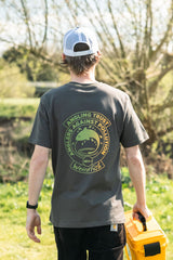 Weird Fish Angling Trust Back Print Graphic T-Shirt in Fir Green